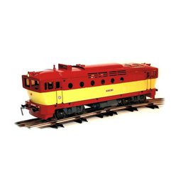 Dieselová lokomotiva 'BREJLOVEC' - červená dvoumotorová
