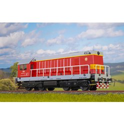 Dieselová lokomotiva 'HEKTOR' - červená dvoumotorová se zvukem - Dvoukolejnicový systém