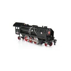 Parní lokomotiva Mikádo II - černá se zvukem a kouřovým efektem - Dvoukolejnicový systém