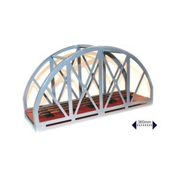 Most ocelový obloukový jednokolejný