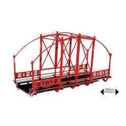 Most železniční obloukový červený