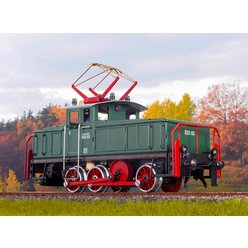 Elektrická lokomotiva DR řady E63-03 - zelená - Tříkolejnicový systém